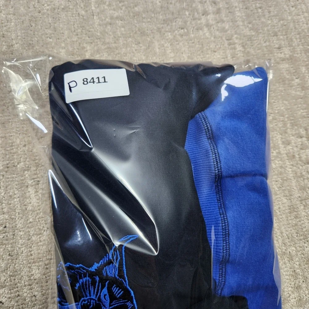 Vintage‎ Kentucky Wildcats Hoodie Men Medium Nike Y2K Black Blue Fleece NCAA UK
